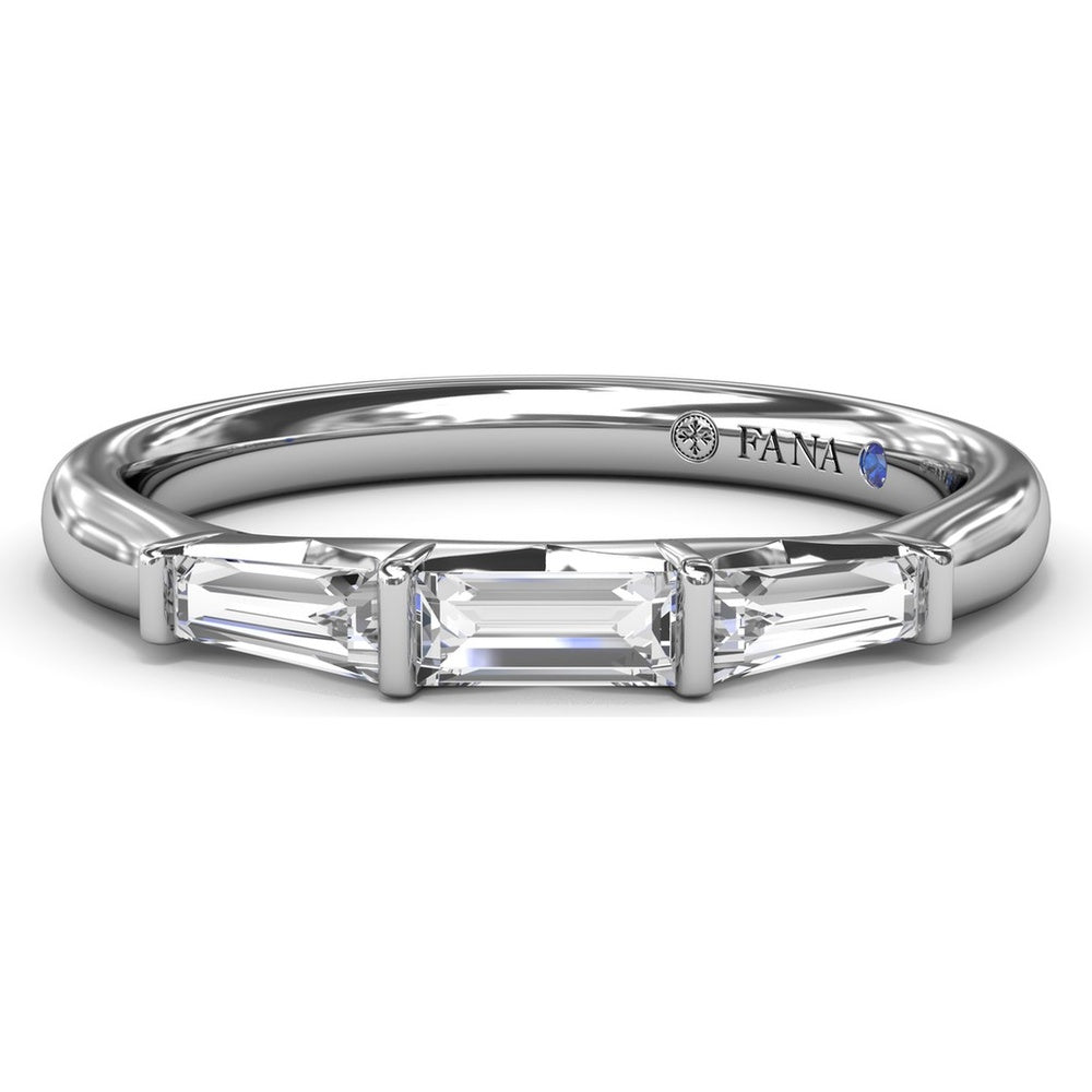 Baguette Diamond Wedding Band with Shared-Prong Setting by Fana - 0.34 Carat Total Diamond Weight