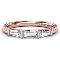 Baguette Diamond Wedding Band with Shared-Prong Setting by Fana - 0.34 Carat Total Diamond Weight