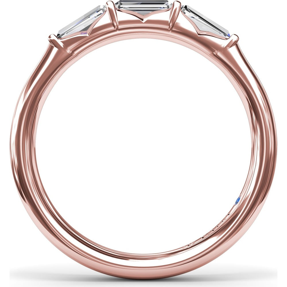 Baguette Diamond Wedding Band with Shared-Prong Setting by Fana - 0.34 Carat Total Diamond Weight