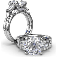Baguette Diamond Wedding Band with Shared-Prong Setting by Fana - 0.34 Carat Total Diamond Weight