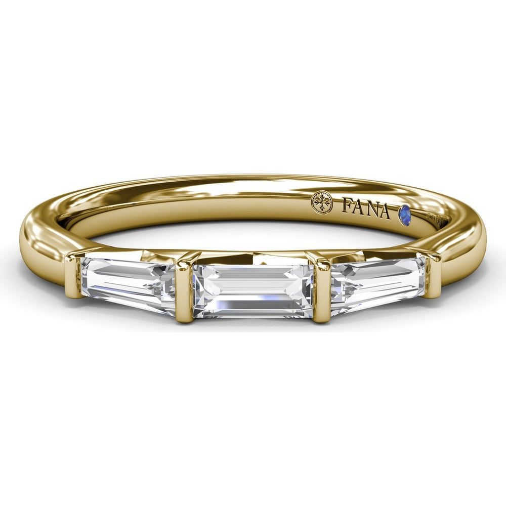 Baguette Diamond Wedding Band with Shared-Prong Setting by Fana - 0.34 Carat Total Diamond Weight