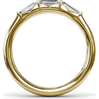 Baguette Diamond Wedding Band with Shared-Prong Setting by Fana - 0.34 Carat Total Diamond Weight