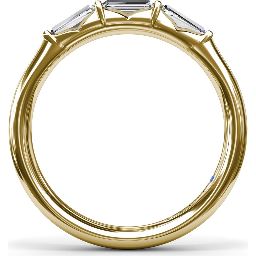 Baguette Diamond Wedding Band with Shared-Prong Setting by Fana - 0.34 Carat Total Diamond Weight