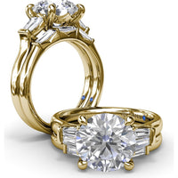 Baguette Diamond Wedding Band with Shared-Prong Setting by Fana - 0.34 Carat Total Diamond Weight
