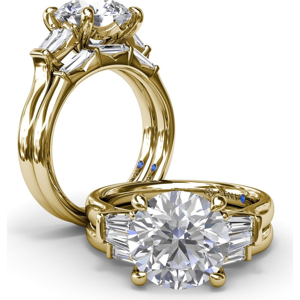 Baguette Diamond Wedding Band with Shared-Prong Setting by Fana - 0.34 Carat Total Diamond Weight