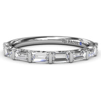 Baguette Diamond Wedding Band with Shared-Prong Setting by Fana - 0.64 Carat Total Diamond Weight
