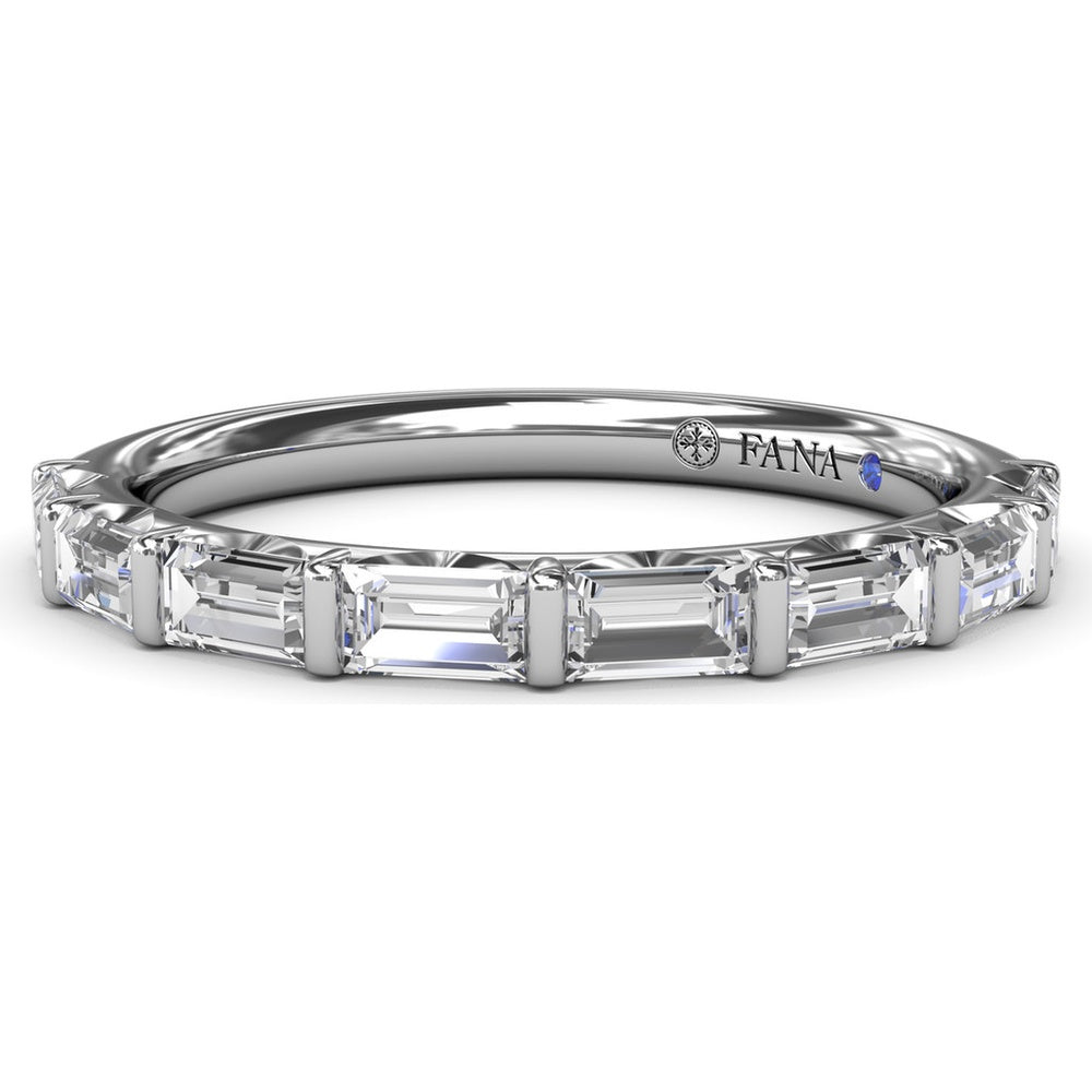 Baguette Diamond Wedding Band with Shared-Prong Setting by Fana - 0.64 Carat Total Diamond Weight