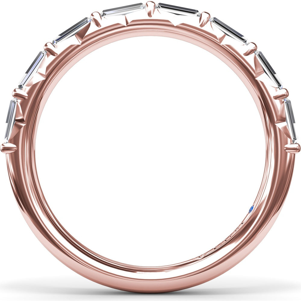 Baguette Diamond Wedding Band with Shared-Prong Setting by Fana - 0.64 Carat Total Diamond Weight