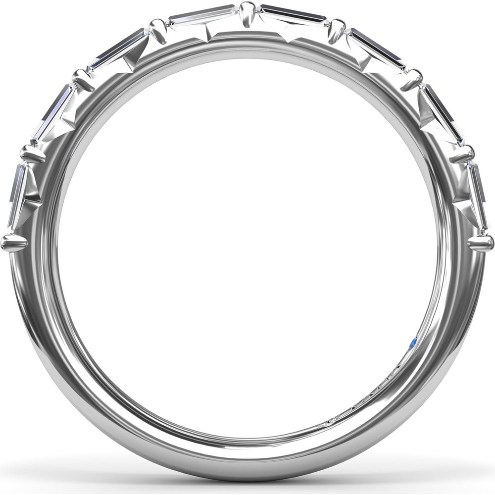 Baguette Diamond Wedding Band with Shared-Prong Setting by Fana - 0.64 Carat Total Diamond Weight