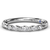 Band with Alternating Marquise and Round Diamonds by Fana - 0.16 Carat Total Diamond Weight