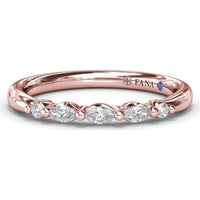 Band with Alternating Marquise and Round Diamonds by Fana - 0.16 Carat Total Diamond Weight
