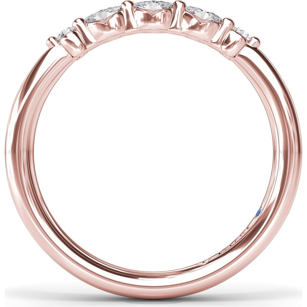 Band with Alternating Marquise and Round Diamonds by Fana - 0.16 Carat Total Diamond Weight