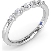 Band with Alternating Marquise and Round Diamonds by Fana - 0.16 Carat Total Diamond Weight