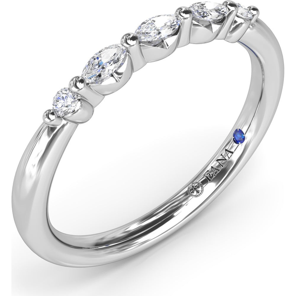 Band with Alternating Marquise and Round Diamonds by Fana - 0.16 Carat Total Diamond Weight
