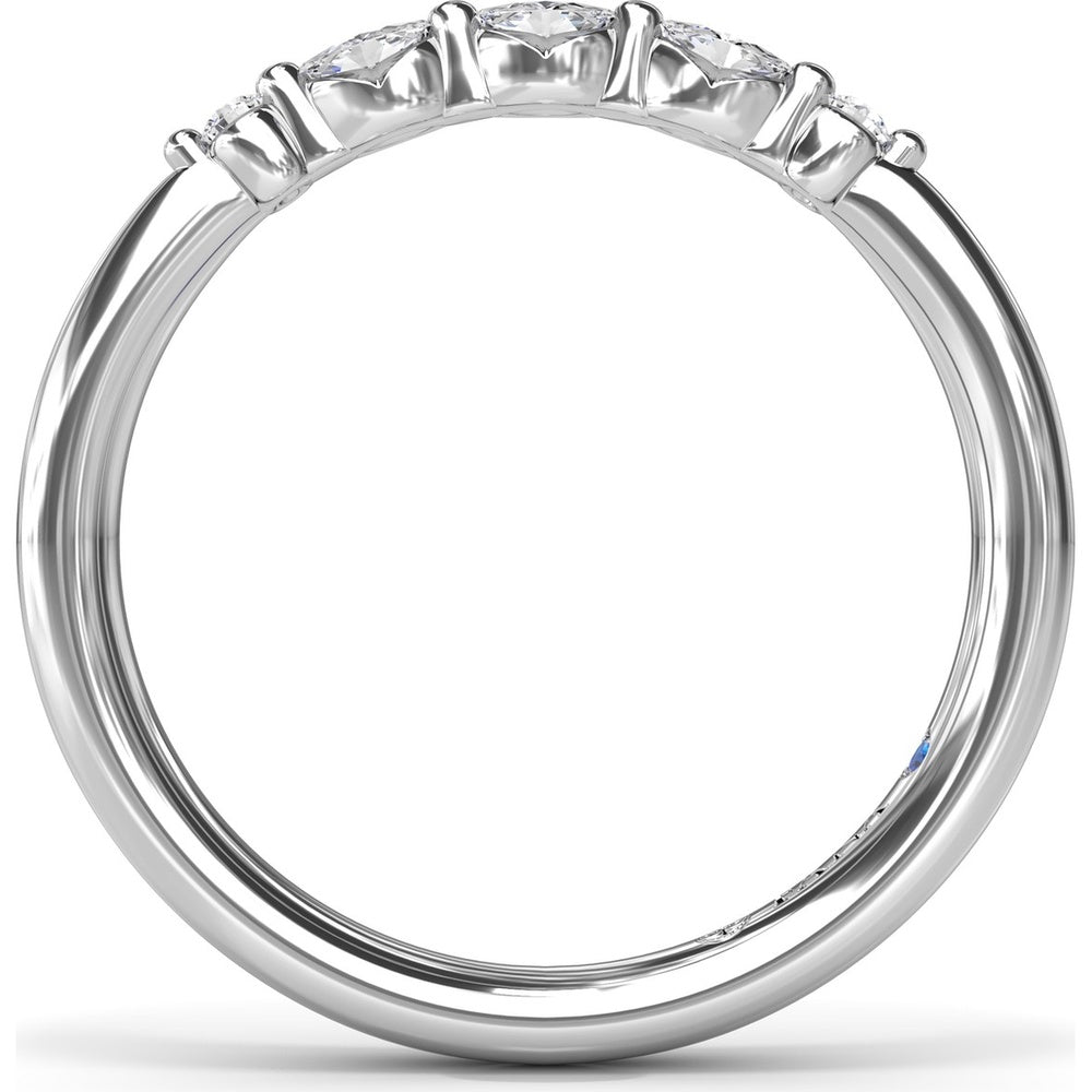 Band with Alternating Marquise and Round Diamonds by Fana - 0.16 Carat Total Diamond Weight