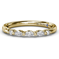 Band with Alternating Marquise and Round Diamonds by Fana - 0.16 Carat Total Diamond Weight