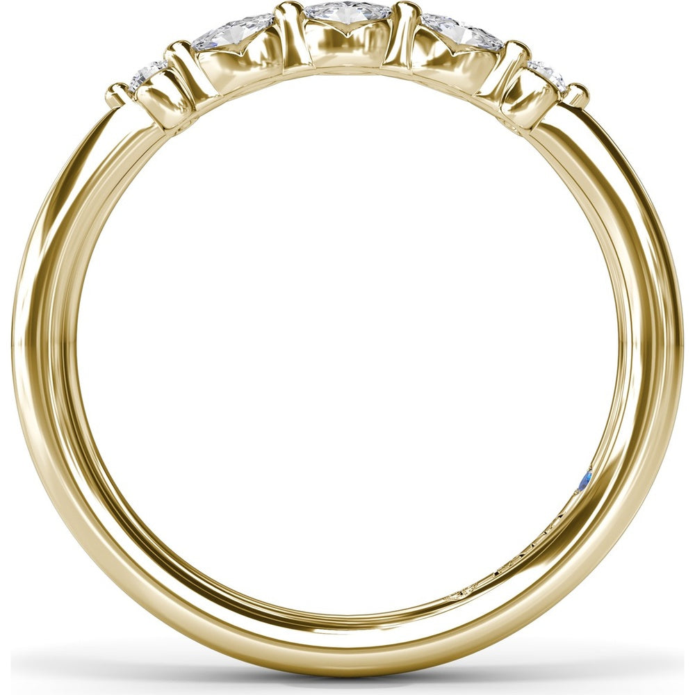 Band with Alternating Marquise and Round Diamonds by Fana - 0.16 Carat Total Diamond Weight