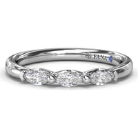 Band with Three Marquise Cut Diamonds by Fana - 0.31 Carat Total Diamond Weight