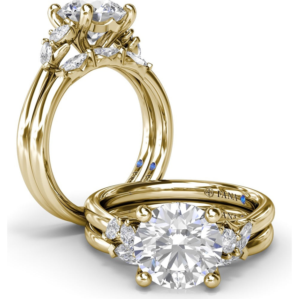 Band with Three Marquise Cut Diamonds by Fana - 0.31 Carat Total Diamond Weight