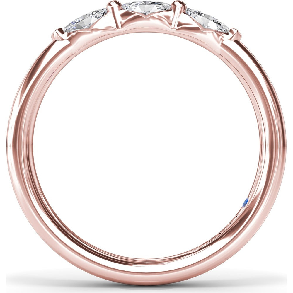 Band with Three Marquise Cut Diamonds by Fana - 0.31 Carat Total Diamond Weight