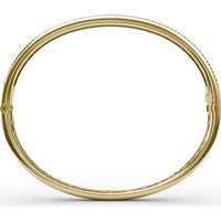 Bangle with Channel Set Round Diamonds and Pavé Edges by Fana - 3.68 Carat Total Diamond Weight