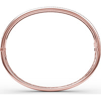 Bangle with Channel Set Round Diamonds and Pavé Edges by Fana - 3.68 Carat Total Diamond Weight