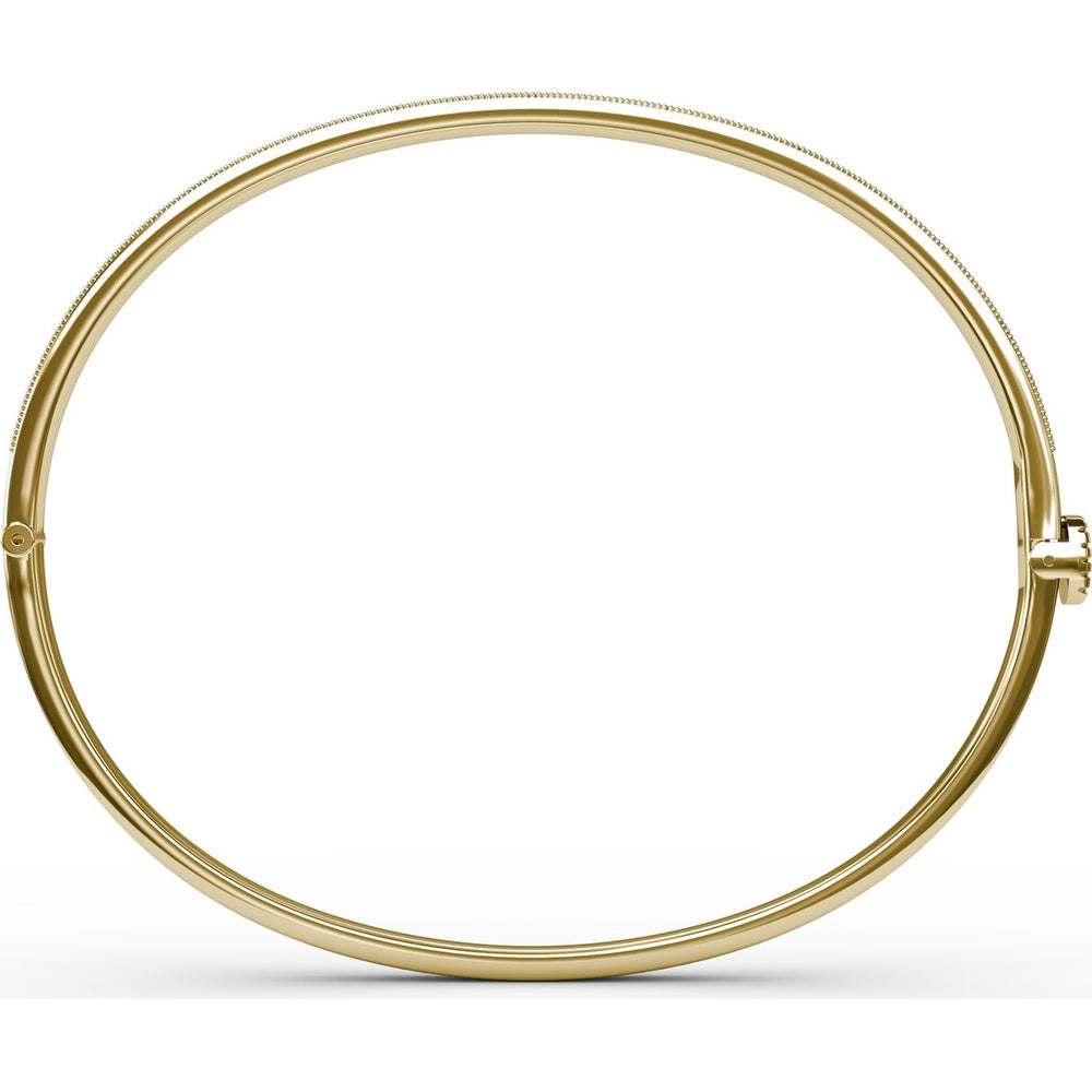 Bangle with Milgrain-Edge Pavé Set Round Diamonds by Fana - 0.86 Carat Total Diamond Weight