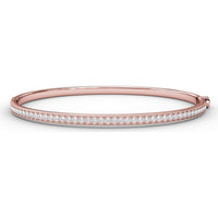 Bangle with Milgrain-Edge Pavé Set Round Diamonds by Fana - 0.86 Carat Total Diamond Weight