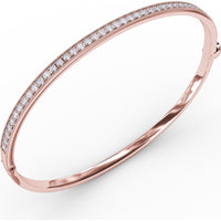Bangle with Milgrain-Edge Pavé Set Round Diamonds by Fana - 0.86 Carat Total Diamond Weight