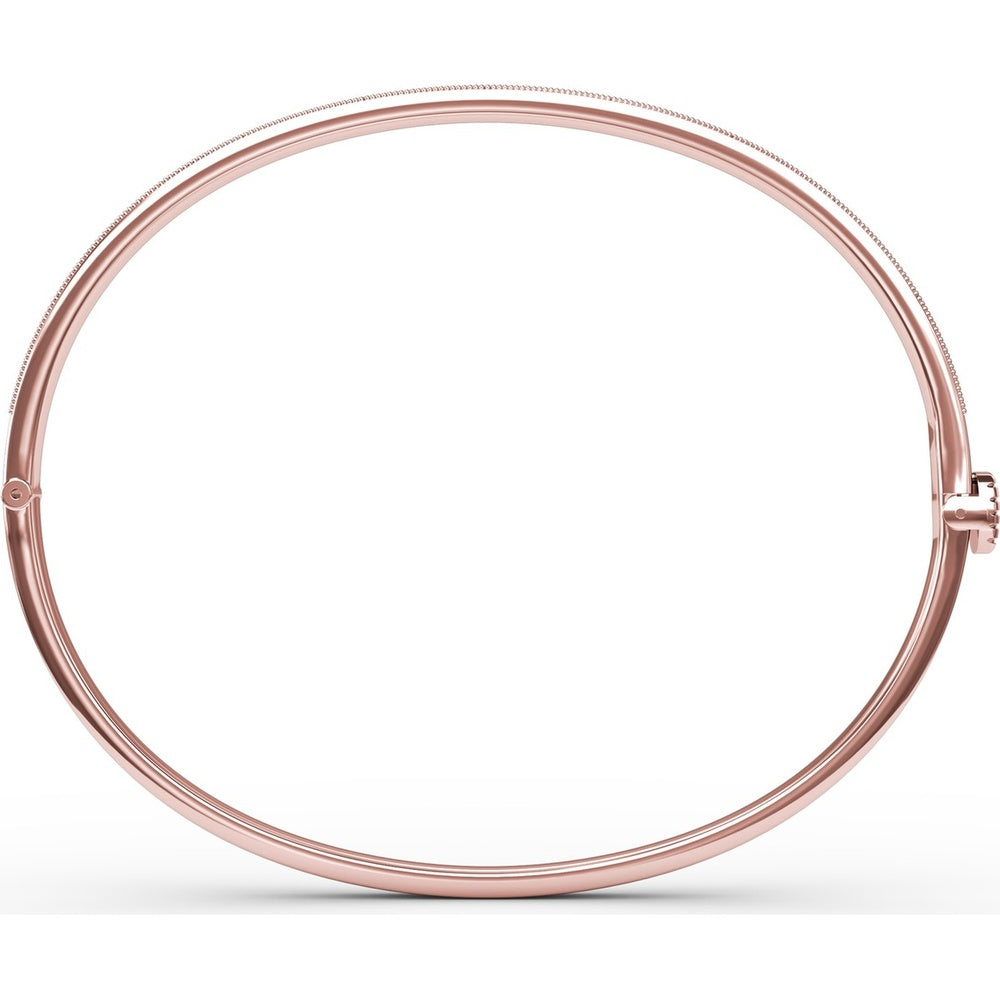 Bangle with Milgrain-Edge Pavé Set Round Diamonds by Fana - 0.86 Carat Total Diamond Weight