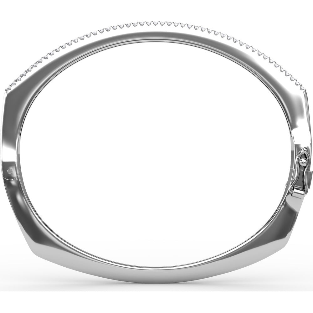 Bangle with Pavé Set Round Diamonds by Fana - 0.49 Carat Total Diamond Weight