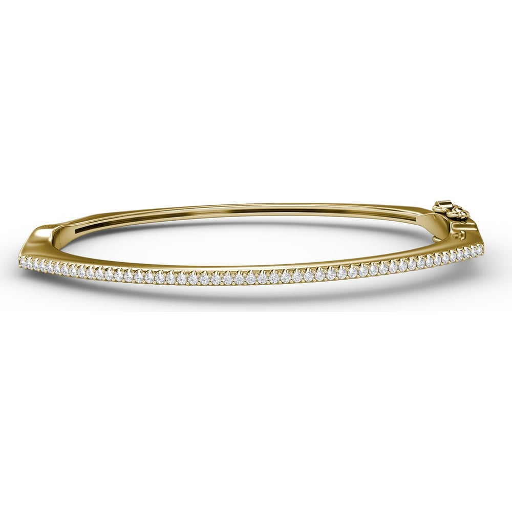 Bangle with Pavé Set Round Diamonds by Fana - 0.49 Carat Total Diamond Weight