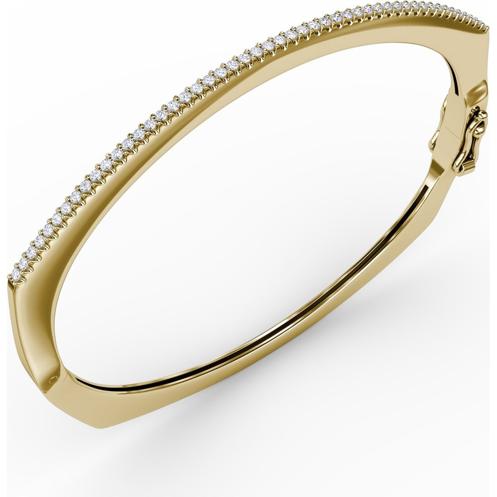 Bangle with Pavé Set Round Diamonds by Fana - 0.49 Carat Total Diamond Weight