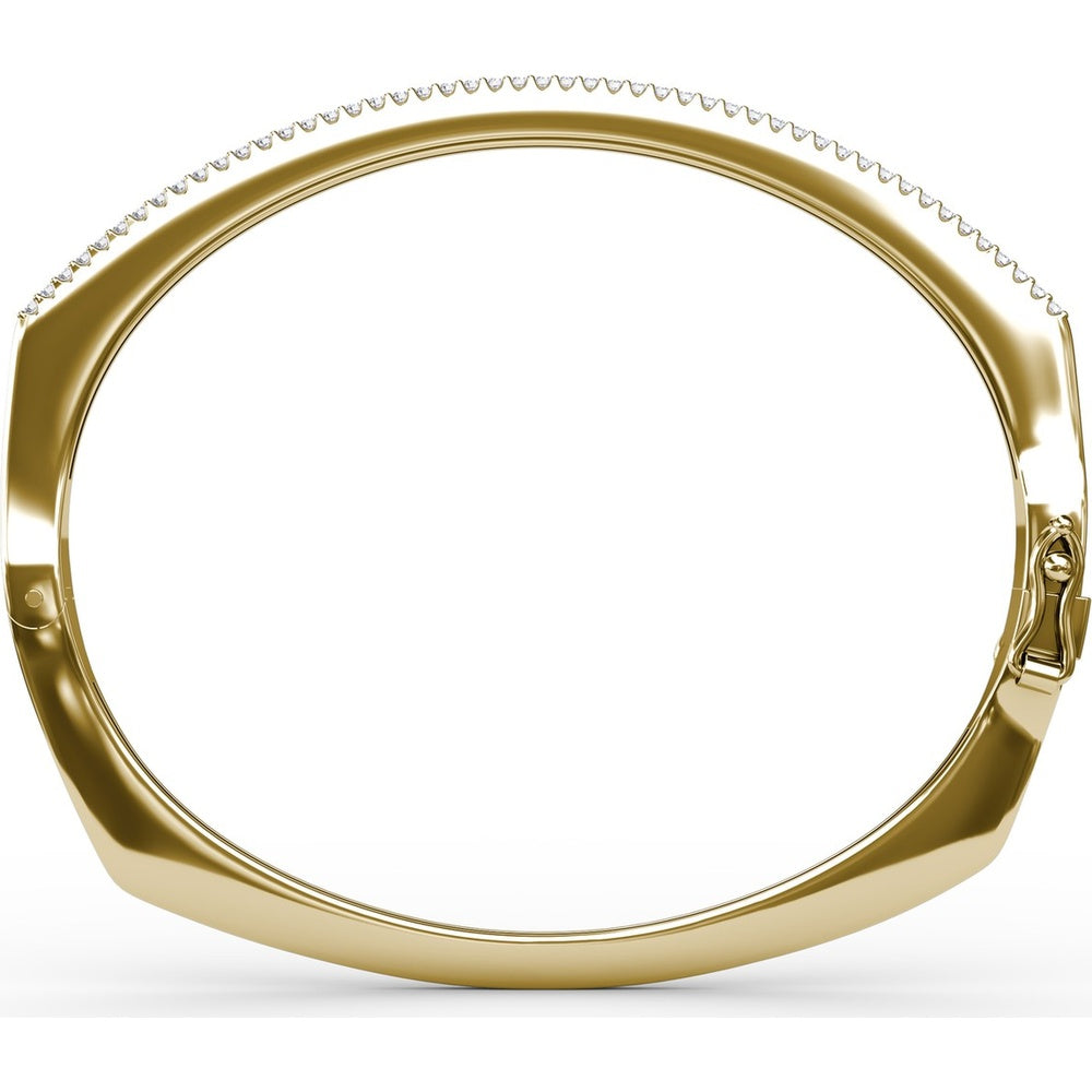 Bangle with Pavé Set Round Diamonds by Fana - 0.49 Carat Total Diamond Weight