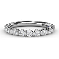 Bar Set Anniversary Band with Round Diamonds by Fana - 0.61 Carat Total Diamond Weight