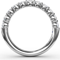 Bar Set Anniversary Band with Round Diamonds by Fana - 0.61 Carat Total Diamond Weight