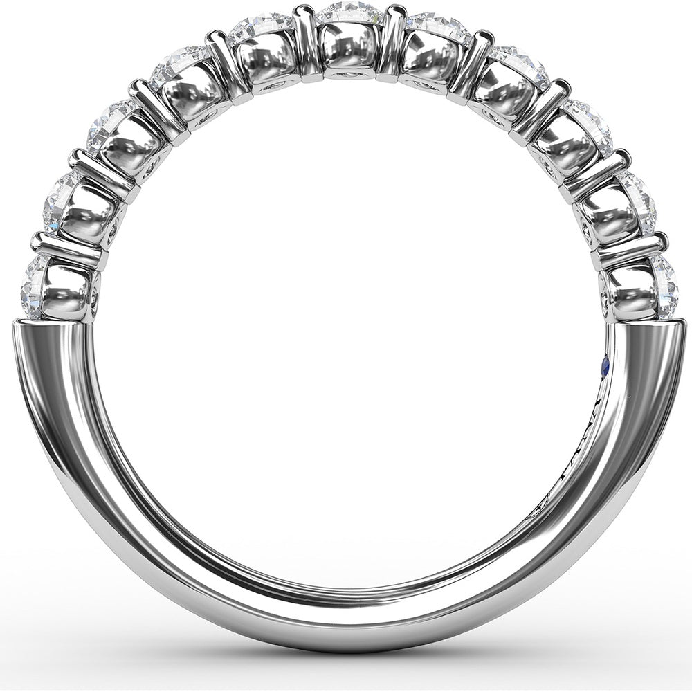 Bar Set Anniversary Band with Round Diamonds by Fana - 0.61 Carat Total Diamond Weight