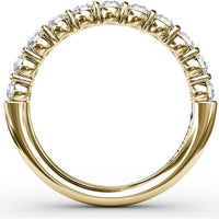Bar Set Anniversary Band with Round Diamonds by Fana - 0.61 Carat Total Diamond Weight