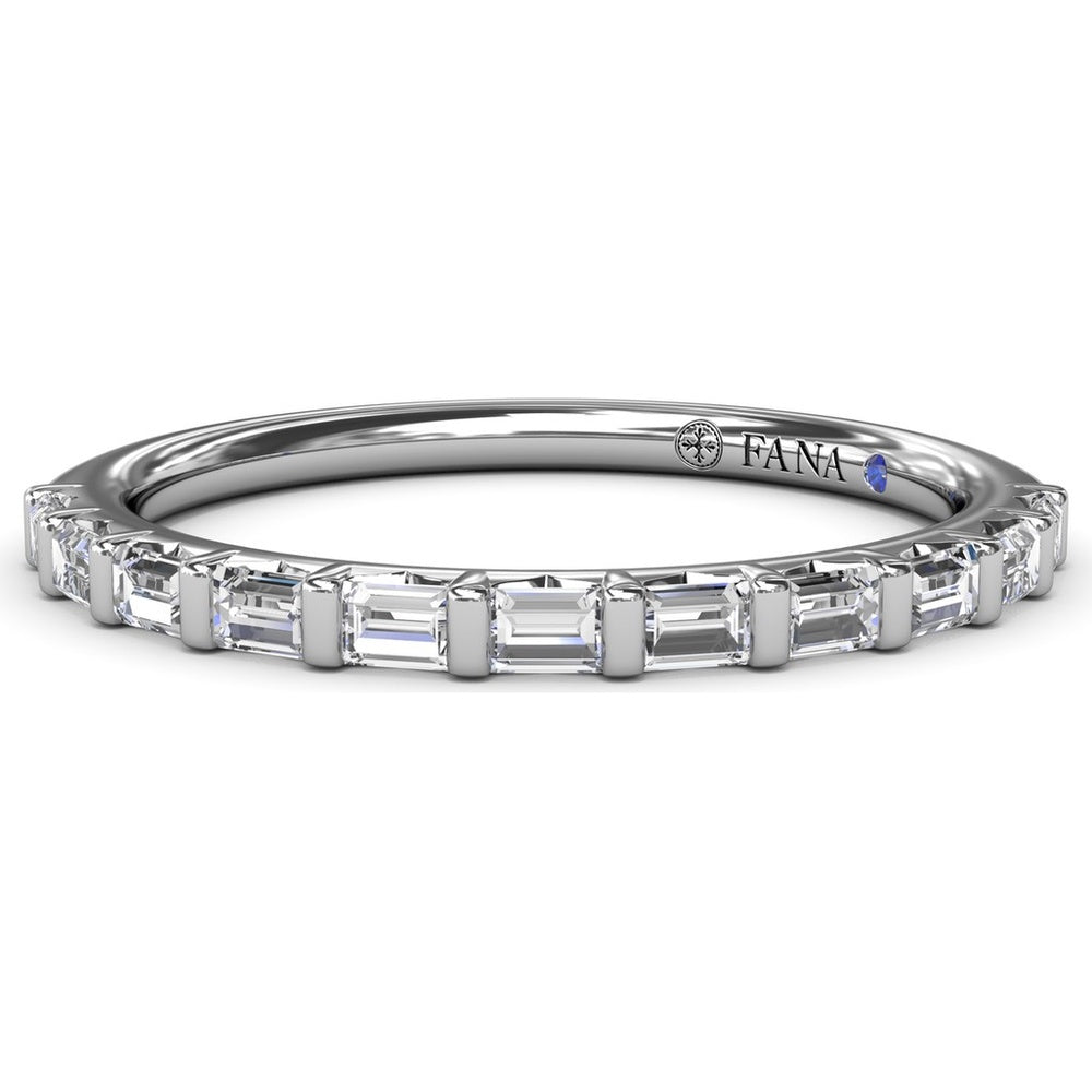 Bar-Set Baguette Diamond Wedding Band by Fana - 0.23 Carat Total Diamond Weight