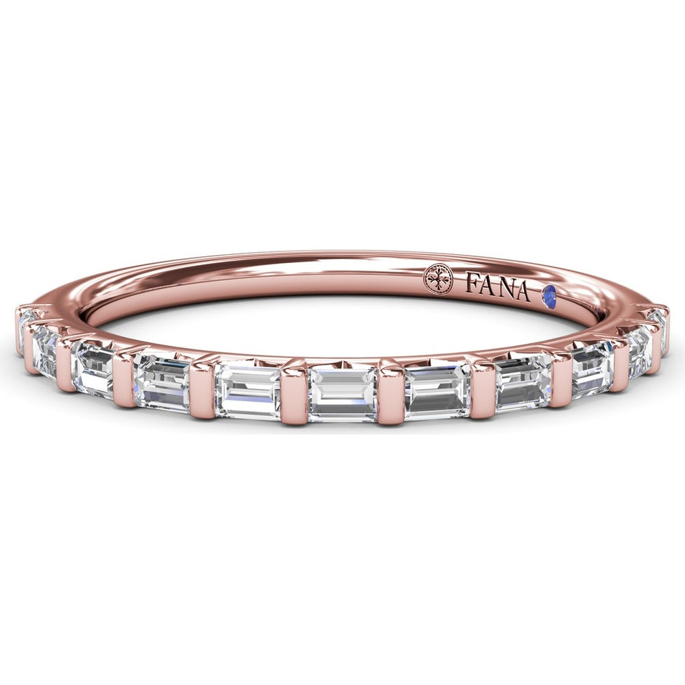 Bar-Set Baguette Diamond Wedding Band by Fana - 0.23 Carat Total Diamond Weight