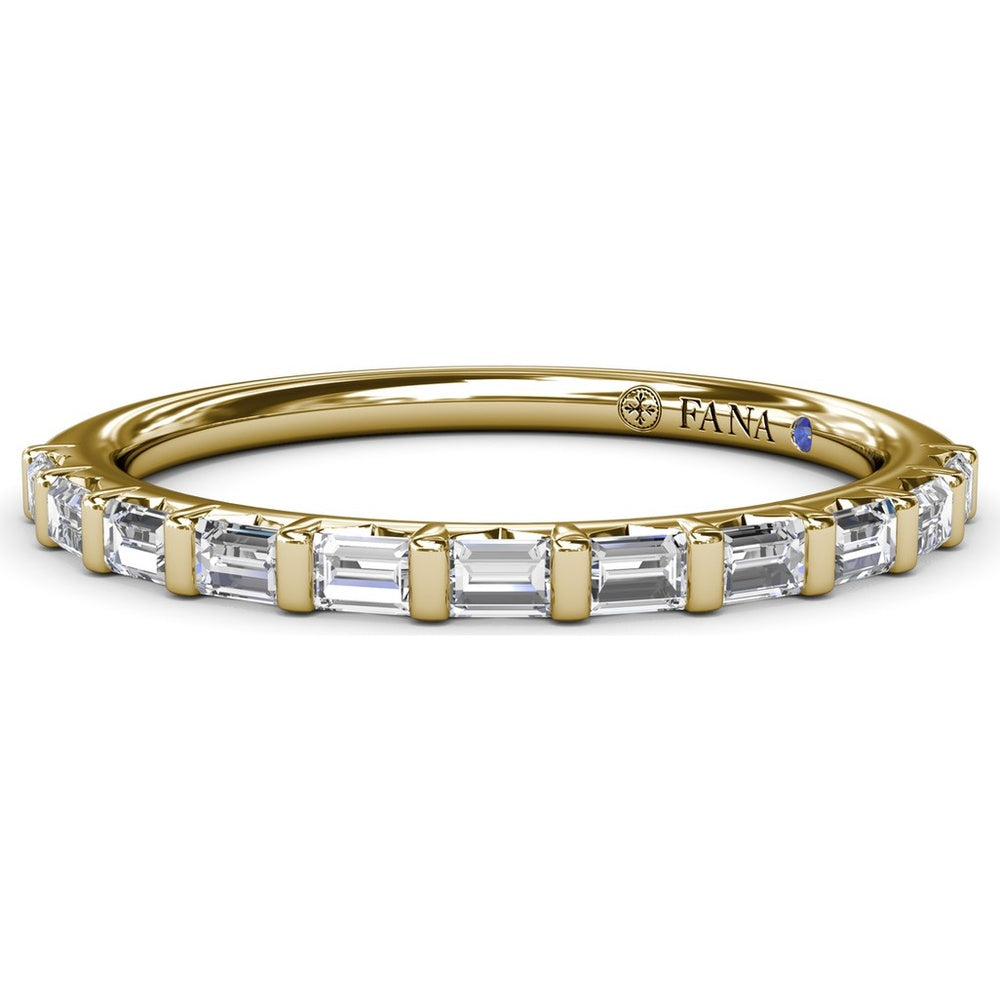 Bar-Set Baguette Diamond Wedding Band by Fana - 0.23 Carat Total Diamond Weight