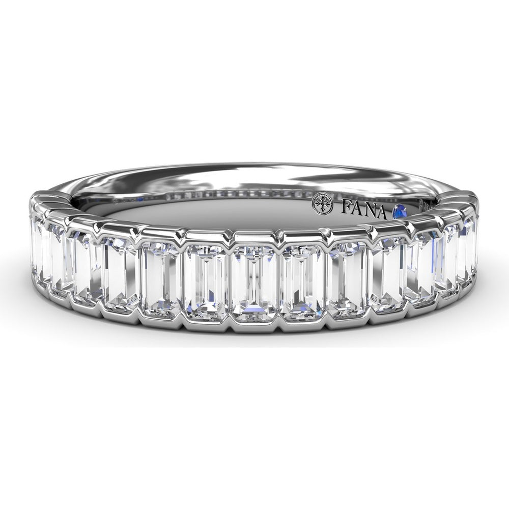 Bar-Set Baguette Diamond Wedding Band by Fana - 1.02 Carat Total Diamond Weight