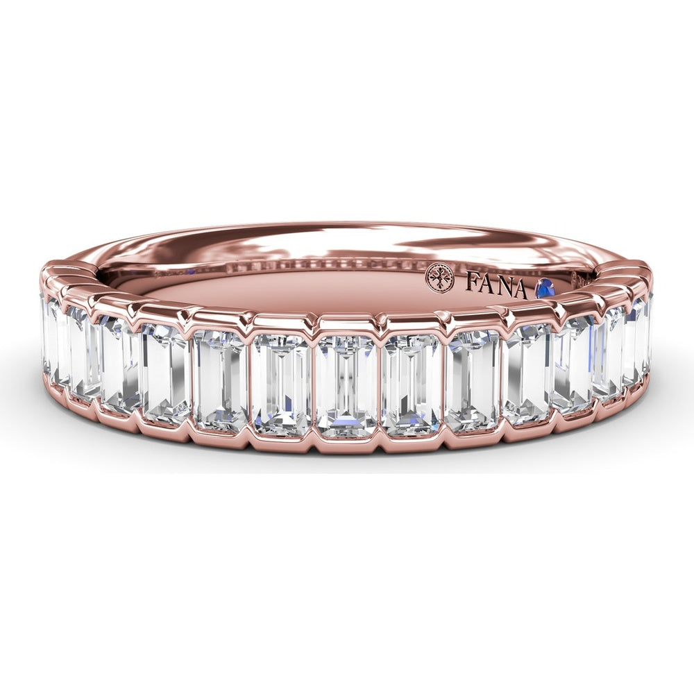 Bar-Set Baguette Diamond Wedding Band by Fana - 1.02 Carat Total Diamond Weight