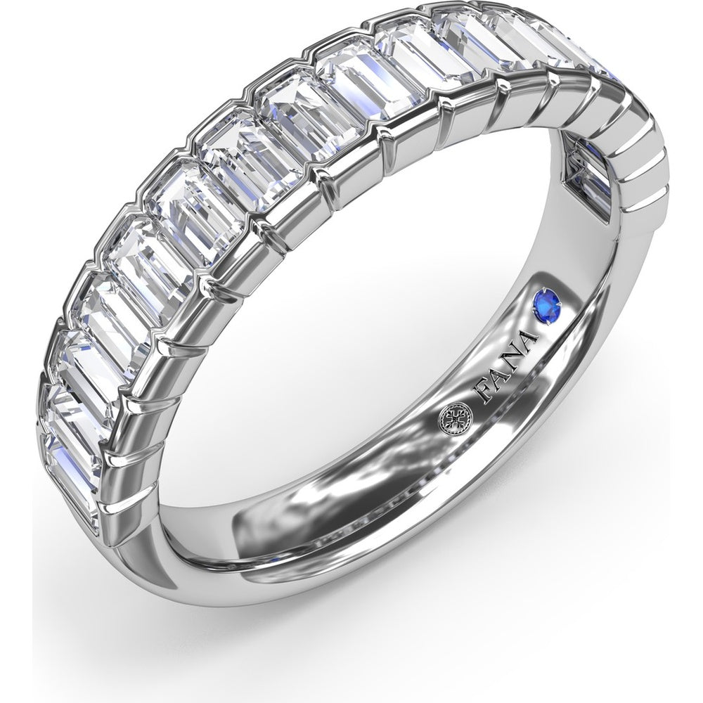 Bar-Set Baguette Diamond Wedding Band by Fana - 1.02 Carat Total Diamond Weight