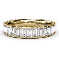 Bar-Set Baguette Diamond Wedding Band by Fana - 1.02 Carat Total Diamond Weight