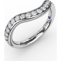 Bead and Channel Set Contour Diamond Band by Fana - 0.34 Carat Total Diamond Weight