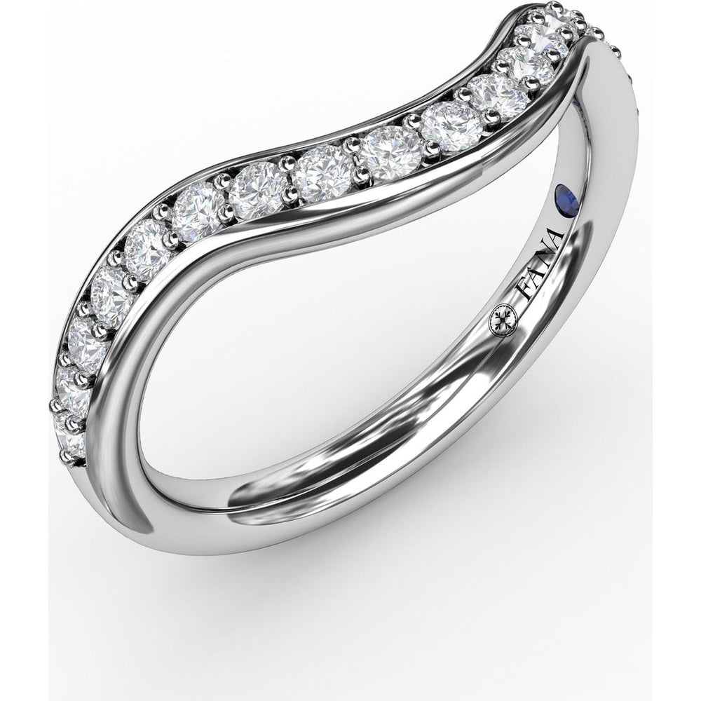 Bead and Channel Set Contour Diamond Band by Fana - 0.34 Carat Total Diamond Weight