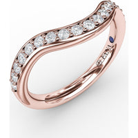 Bead and Channel Set Contour Diamond Band by Fana - 0.34 Carat Total Diamond Weight
