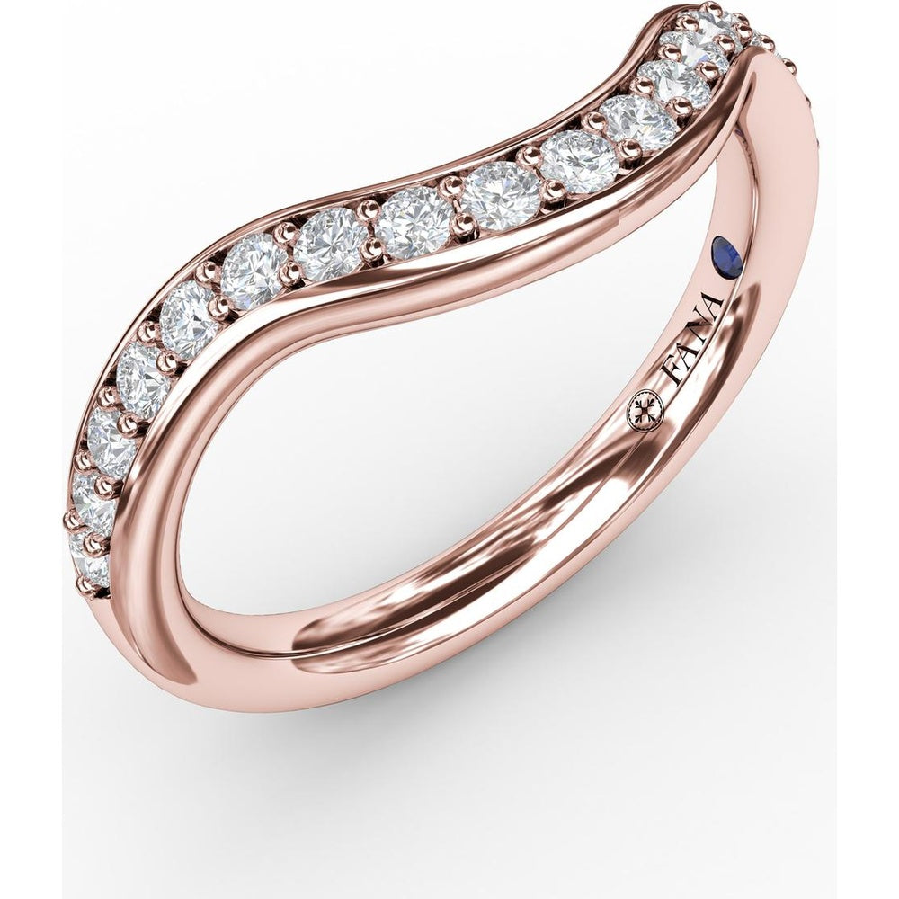 Bead and Channel Set Contour Diamond Band by Fana - 0.34 Carat Total Diamond Weight