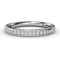 Bead and Channel Set Round Diamond Anniversary Band by Fana - 0.23 Carat Total Diamond Weight